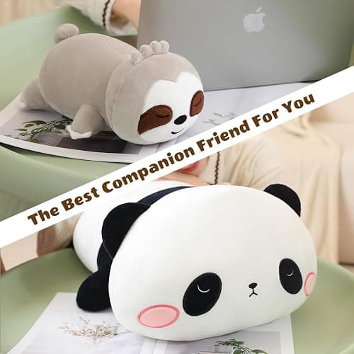 Finebee Weighted Panda Stuffed Animals, Cute Weighted Panda Plush, Soft Stuffed Weighted Plushie Pillow Gifts for Girls Boys(9.8" 0.8Lbs) thumbnail 6