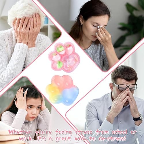 Vodolo Taba Squishy Cat Paw,2 PCS Ultra-Soft Stress Relief Squishy Fidget Toys Adults,Small Cute Sensory Squeeze Toys,Fun Kids Enjoy Decompression Toy,Soft and Relaxing Squeezing Toy thumbnail 7