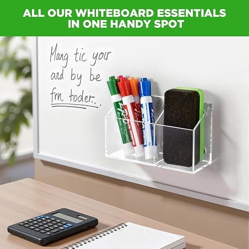 Banafich Magnetic Dry Erase Marker Holder for Whiteboard, Acrylic Magnet Pen Holder for Refrigerator Fridge, Marker Holder for Classroom Teacher, Pencil Cup, Office Accessories Decor, Locker Organizer thumbnail 5
