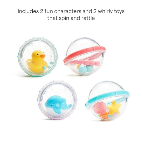 Munchkin® Float & Play Bubbles™ Baby and Toddler Bath Toy, 4 Count thumbnail 6