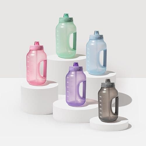 Ello Hydra 64oz Half Gallon Water Jug with Handle and Motivational Time Markers for All Day Hydration, Plastic Reusable Water Bottle with Straw and Locking, Leak Proof Lid, BPA Free thumbnail 8