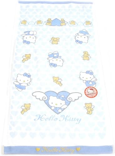 Hello Kitty Lovely Towel Set 2pcs 31.5X15.7 100% Cotton Bath Shower Pink Blue thumbnail 5