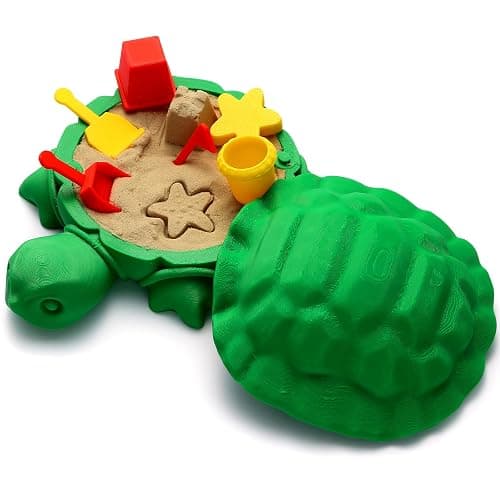 EAMC XHXX Mini Desktop Turtle Sandbox with Soft Sand and Small Tools -Premium Sand Garden for Desk Kit - Mini Zen Garden Kit Gifts Decor Desktop Accessories for Home, Office - Fidget Stress Relief - Image 1