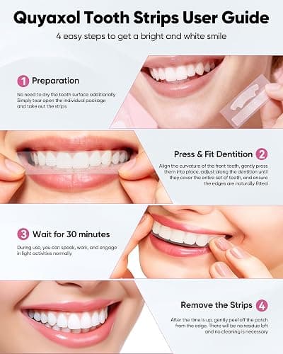 Teeth Whitening Strips, Teeth Whitening Strips Kit 14 Treatments, Enamel Safe for Sensitive Tooth, 14-Day Treatment with Non-Slip, Bleaching Tooth of Peroxide for a Radiant, Pack of 28 Strip thumbnail 6
