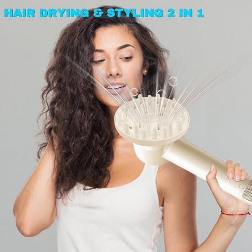 360° Rotating Diffuser Attachment Nozzle Compatible with Laifen SE Lite（NOT SE Styling Tool, Hair Smoothing Dryer Blower Accessories for Laifen SE Lite, Milk Tea thumbnail 7