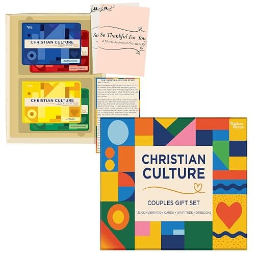 Kulture Games Christian Couples Card Game - 133 Faith-Based Conversation Cards with 2 Gratitude Notebooks + Date Night Adventures - Couples Game for Adults, Wedding Set - Image 1
