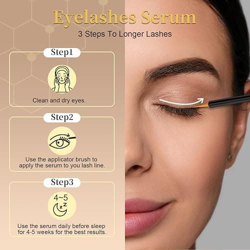 Lash Serum for Eyelash Growth, Premium Lash Enhancing Serum with Advanced Formula Volumizing Longer Fuller and Thicker Looking Lashes, Eyelash Growth for Sensitive Eyes (5 mL) thumbnail 6