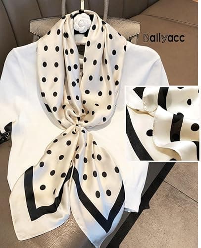 Dailyacc Hair Bandanas Scarf For Women Lightweight Fashion Neck Silk Satin Head Scarves For Sleeping Handbags Scarf thumbnail 4