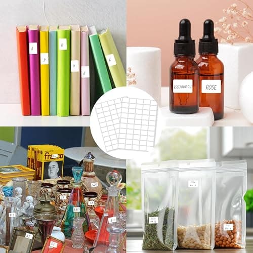 Yeachlaing Multi-Use Removable Labels, 1/2" x 3/4",1000 PCS Blank Labels Total,Water/Oil/Tear Resistant/Ink Won't Smudge No Residue thumbnail 4