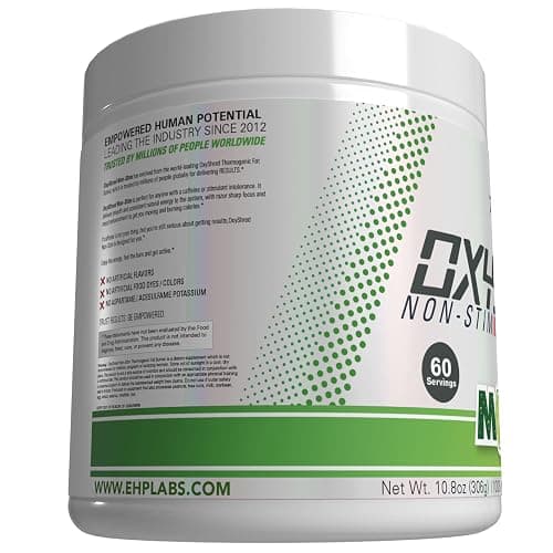 EHP Labs OxyShred Non Stimulant Pre Workout Powder - Stim Free Pre Workout, Caffeine Free Preworkout for Men & Women - Non Stim Preworkout - Sugar Free Energy Powder - Mojito, 60 Servings thumbnail 5