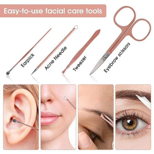 Nail Clippers & Beauty Tool Portable Set, Rose Gold Manicure Set, 12 in 1. | Martensitic Stainless Steel, Pink Leather Bag, Suitable for Home, Workplace, Outdoor Travel, Gift Giving, Salon. thumbnail 4