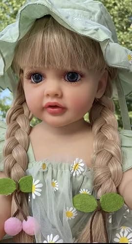 KOKOMANDY Reborn Baby Dolls Girl 22 Inch Silicone Full Body That Look Real Life Reborn Newborn Baby Doll Realistic Washable Babies with Long Blonde Hair Anatomically Correct Doll Toys for Age 6+ thumbnail 2