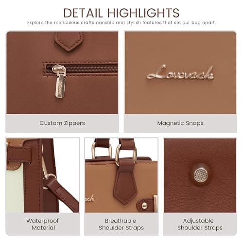 LOVEVOOK Purses and Handbags for Women, Tote Shoulder Bag Satchel Black Purse and PU Leather Top Handle for ladies thumbnail 6