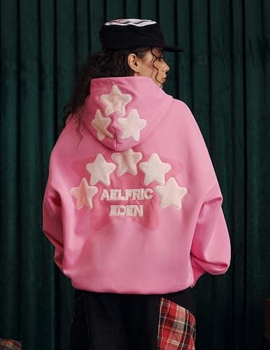 Aelfric Eden Star Hoodie Y2K Graphic Hoodies for Men Women Oversized Pullover Streetwear Hooded Sweatshirt thumbnail 2
