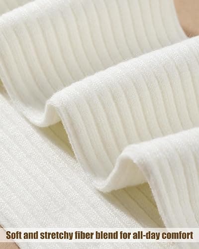 Shihanee 3 Pairs Winter Women Knee High Socks Long Ribbed Knit Slouchy Boot Socks Warm Gifts for Women Girls thumbnail 3