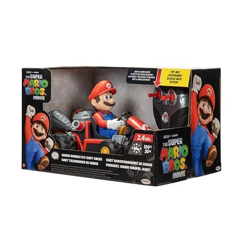 Super Mario BROS. Movie Rumble Kart RC Racer – 2.4GHz Full-Function Remote Control Car – Lights, Sounds, Spinning Action – 100ft Range – Ages 4+ thumbnail 9