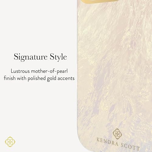 Kendra Scott iPhone 16 Pro Case - MagSafe Phone Case - Ivory Pearl | Compatible with MagSafe - Lightweight Designer Case for iPhone 16 Pro with Anti-Scratch Coating and Mother-of-Pearl Finish thumbnail 5