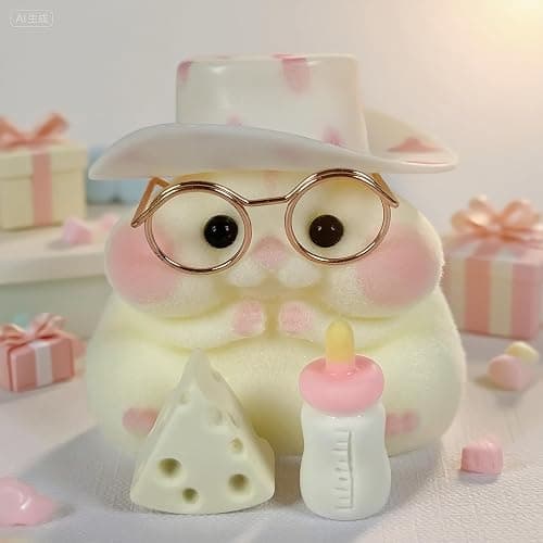 Handmade Taba Squishy Hamster Toy, Cute Squishy Hamster Fidget Toy, Realistic Hamster Toy, Soft Silicone Mochi Furry Toy, Stress Relief Gift for Adults & Kids, Sensory Anxiety Plushie (White) thumbnail 6