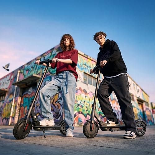 Oslich Electric Scooter Adults, 1000W/500W Motor, 28/21 Miles Max Range, 10''/8.5" Tires All Terrain, 25/21 MPH Top Speed, Lightweight Commuting E Scooter, Foldable for Adults Teens thumbnail 11