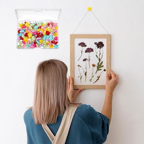 100 Pcs Heart Push Pins Colorful Cute Thumb Tacks Plastic Flat Head Thumbtacks Decorative Push Pins for Cork Board Notice Board Bulletin Map Location Home Office thumbnail 2