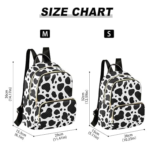 Sletend Mini Backpack Cow Print Fashion Backpack Purse for Women,Handbag Shoulder Bag Casual Daypack, Ladies Gift for College Work（S） thumbnail 3