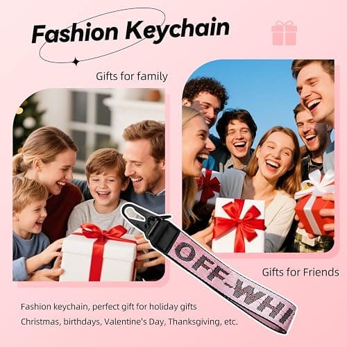 Car Key Chain, Webbing Keychain Wrist Strap, Car Key Accessories, Wallets, Jeans Trendy Letter Pendants thumbnail 3
