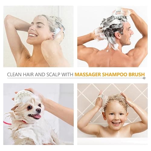 Sndyi Soft Silicone Scalp Massager for Dandruff Removal and Hair Growth - Wet Dry Scalp Exfoliator Brush for Scalp Care - Beige thumbnail 5