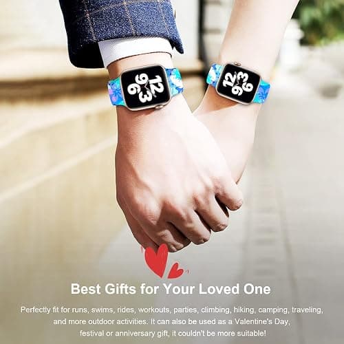Soft Silicone Pattern Printed Bands Compatible with Apple Watch Band 38mm 40mm /42mm 44mm Men Women Sport Replacement Wrist Strap for iWatch Series 6 5 4 3 2 1 SE thumbnail 5