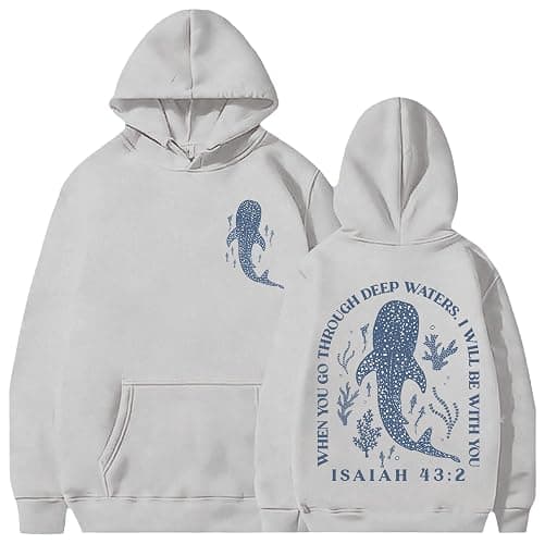 FAYSNAH Whale Shark Hoodie Christian Hoodies Christian Sweatshirts for Women Jesus Hoodie Faith Sweatshirt Jesus Sweatshirt - Image 1