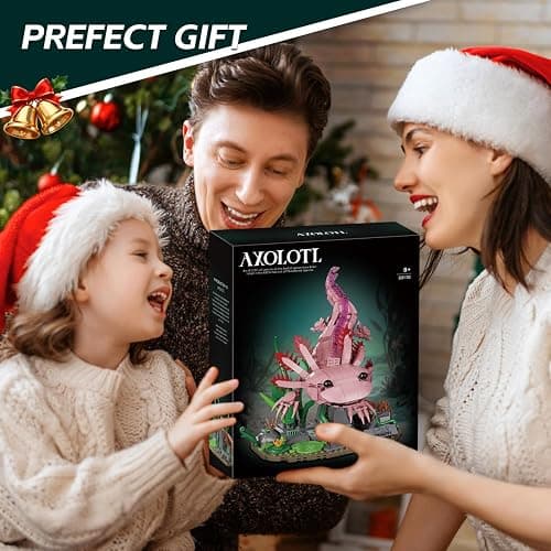 Axolotl Building Set, Compatible with LEGO Animals, 998 PCS Marine Animal Building Kit with Movable Joints & Display Base, STEM Building Toy Gift for Adults & Teens 14+, Creative Gift Desk Decor thumbnail 6