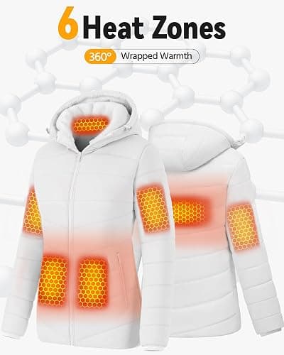 Graphene Women Heated Jacket 12V Fast Charge 18400mAh Large Capacity thumbnail 4