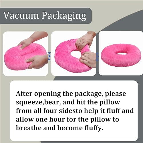 coceyese Ear Piercing Pillow for Side Sleepers with Ear Hole, Donut Pillow for CNH and Ear Pain Ear Inflammation Pressure Sores, Ear Guard Pillow (Pink Dot) thumbnail 7