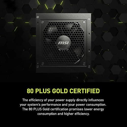 MSI MAG A850GL PCIE5, Fully Modular Compact Gaming 850W Power Supply, 80+ Gold, ATX 3.1 & PCIe 5.1 Ready, Native Dual-Color 12V-2x6 Cable, 10 Year Warranty thumbnail 7