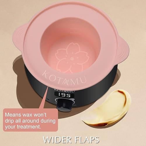 KOTAMU Waxing Kit Black Digital Wax Kit for Women Men Sensitive Skin Hard Waxing Pot for Eyebrow Face Leg Underarm Coarse Soft Hair Removal Professional Wax Warmer with 25 Accessories for Home Salon thumbnail 2