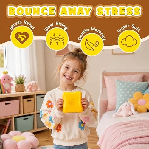 Bread Squishy Slow Rising Squishies, Soft Butter Bread Squishy with Bakery Scent, Stress Relief Fidget Toy for Relaxation, Popular Gift & Party Favor thumbnail 3