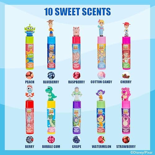 Toy Story 10 Piece Plant Based Lip Balm with Bonus Toppers, Makeup Set for Girls, Boys, Toddlers, Perfect for Gift-Giving, Sleepovers, for Kids, by Townley Girl thumbnail 2