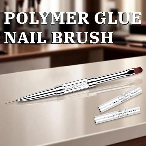 1Pcs Dual Ended Hard Gel Nail Brushes for Builder Gel&Polygel,Salon-Grade Nail Art Design Tools,Nail Brush Professional Nail Art(Rhinestone Handle) thumbnail 4