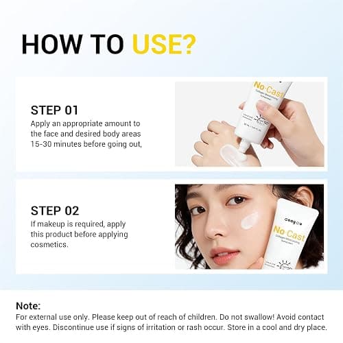No Cast Moisturizing Sunscreen SPF50 PA++++ Collagen Facial Sunscreen Korean Sunscreen with Hyaluronic Acid, Oil Free, No White Cast Natural Sunscreen for All Sensitive Skin Type thumbnail 7