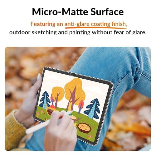 KCT 2 Pack Paperfeel Screen Protector for iPad 11th A16 2025 (11 inch) / iPad 10th Generation 2022 (10.9 inch) with AlignGuard Pro Tray, Write as Real Paper, High Sensitivity, Anti Glare thumbnail 4