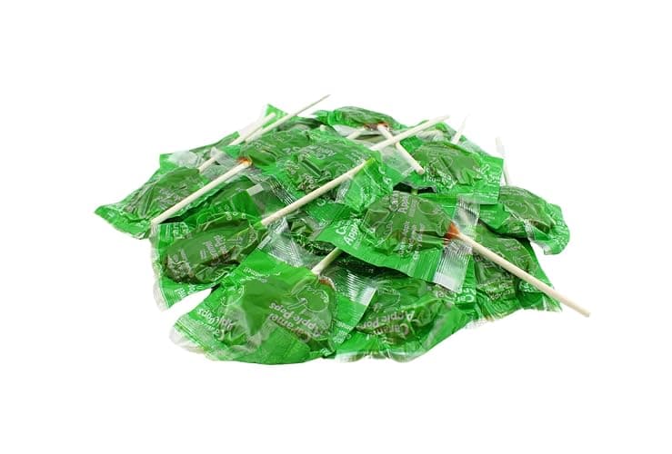 Green Apple Caramel Lollipops, Delicious Fall Flavors-Bulk- Caramel Dipped Green Apple Suckers, by Queen City Candy Cave (1 Pound) thumbnail 6