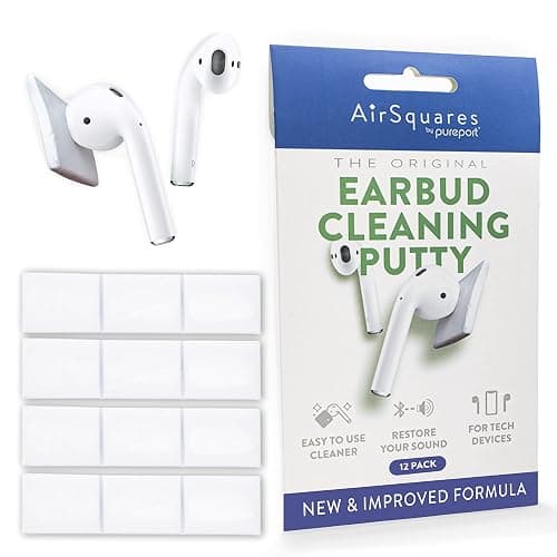 AirSquares Airpod Cleaning Kit, The Original Earbud Cleaning Putty 12-Pack | As Seen on NBC's Today Show, Cleaner Kit for AirPods & Earbuds, Cleaning Putty to Remove Wax, Dirt & Gunk from Tech Devices - Image 1