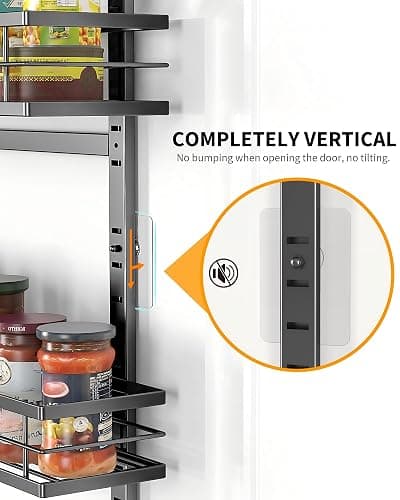 Moforoco 9-Tier Over The Door Pantry Organizer, Pantry Organization and Storage, Black Hanging Basket Wall Spice Rack Seasoning Shelves, Home & Kitchen Bedroom Bathroom House Essentials thumbnail 5