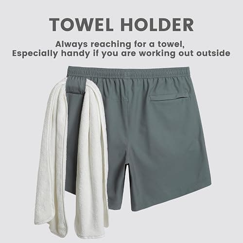 maamgic Gym Shorts for Men 7 inch Inseam with Liner Stretch 2 in 1 Workout Shorts Men Quick Dry Athletic Running Shorts thumbnail 3
