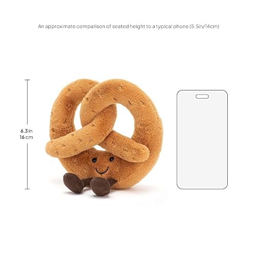 Jellycat Amuseables Pretzel Stuffed Toy, 7 inches - Food Plush - Fun Gift Idea thumbnail 2