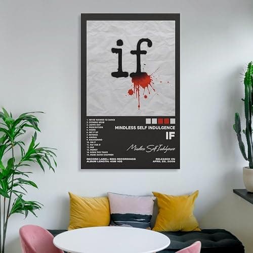 If by Mindless Self Indulgence Punk Band Poster Canvas Wall Art For Room Aesthetic And Decor Poster For Bedroom Living Room Bathroom Kitchen Office Decor 08x12inch(20x30cm) Unframe-style thumbnail 6