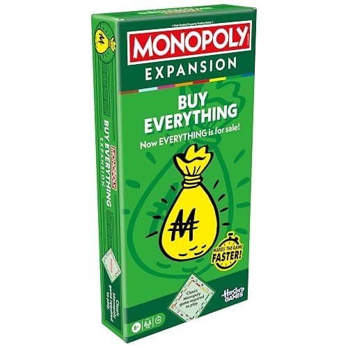 Monopoly Buy Everything Expansion | Add More Fun to Classic Monopoly Game and Play Faster | Ages 8+ | 2-6 Players | 40 Mins. | Family Board Games | Kids thumbnail 15