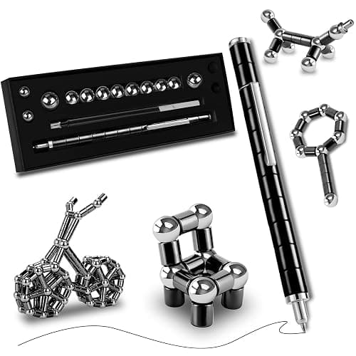 LARAH Black Fidget Pen Toy, Sensory Tool EDC Fidgeting Game for Adults, Cool Gadget Best for Stress and Anxiety Relief and Kill Time,Novelty Gifts for Teen and Adults - Image 1