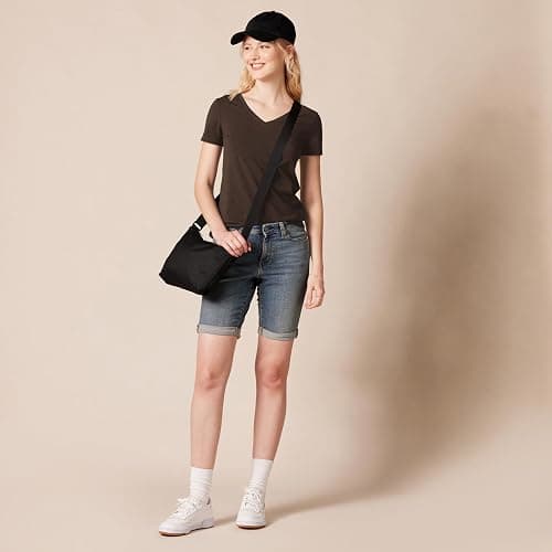 Amazon Essentials Women's Regular-Fit Short-Sleeve V-Neck T-Shirt thumbnail 5