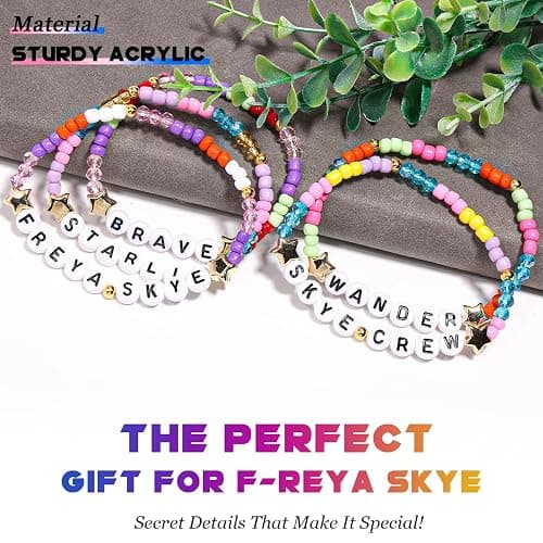 AICase for Freya Merch Skye Gifts Inspired Bracelets 5 Pcs Stackable Stretch Beaded Friendship Bracelets Concert Outfit Vinyl Poster Sticker Merchandise Gifts for Fans Women Birthday Christmas thumbnail 8