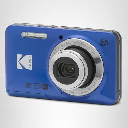 Kodak PIXPRO FZ55-BL 16MP Digital Camera 5X Optical Zoom 28mm Wide Angle 1080P Full HD Video Li-Ion Battery 2.7" LCD Vlogging Camera (Blue) thumbnail 7